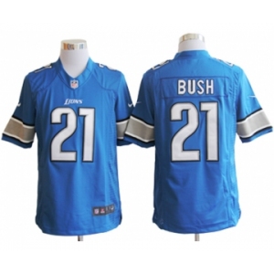 nike nfl jerseys detroit lions #21 bush blue[nike limited]