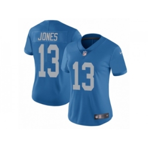 Women Nike Detroit Lions #13 T.J. Jones Blue Alternate Vapor Untouchable Limited Player NFL Jersey