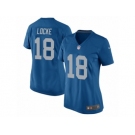 Women Nike Detroit Lions #18 Jeff Locke Game Blue Alternate NFL Jersey