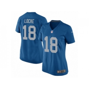 Women Nike Detroit Lions #18 Jeff Locke Game Blue Alternate NFL Jersey