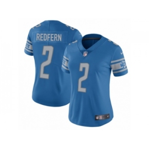 Women Nike Detroit Lions #2 Kasey Redfern Blue Team Color Vapor Untouchable Limited Player NFL Jersey