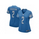 Women Nike Detroit Lions #2 Kasey Redfern Game Blue Team Color NFL Jersey