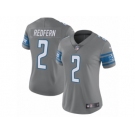 Women Nike Detroit Lions #2 Kasey Redfern Limited Steel Rush Vapor Untouchable NFL Jersey