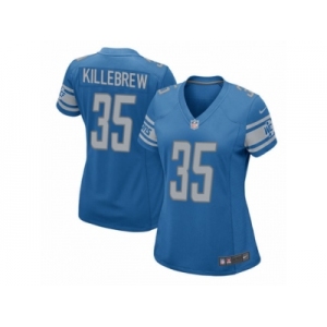 Women Nike Detroit Lions #35 Miles Killebrew Game Blue Team Color NFL Jersey