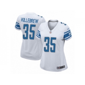 Women Nike Detroit Lions #35 Miles Killebrew Game White NFL Jersey