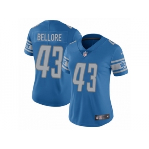 Women Nike Detroit Lions #43 Nick Bellore Blue Team Color Vapor Untouchable Limited Player NFL Jersey