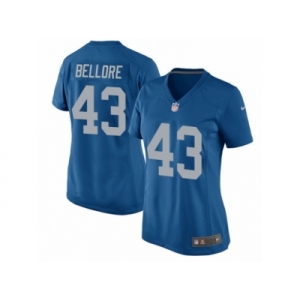 Women Nike Detroit Lions #43 Nick Bellore Game Blue Alternate NFL Jersey
