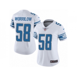 Women Nike Detroit Lions #58 Paul Worrilow White Vapor Untouchable Limited Player NFL Jersey