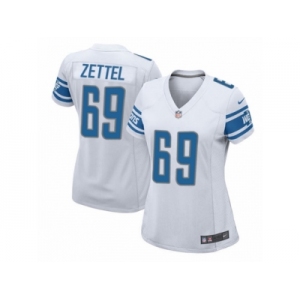 Women Nike Detroit Lions #69 Anthony Zettel Game White NFL Jersey