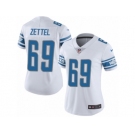 Women Nike Detroit Lions #69 Anthony Zettel White Vapor Untouchable Limited Player NFL Jersey
