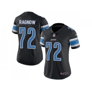 Women Nike Detroit Lions #72 Frank Ragnow Rush Vapor Untouchable Black Limited NFL
