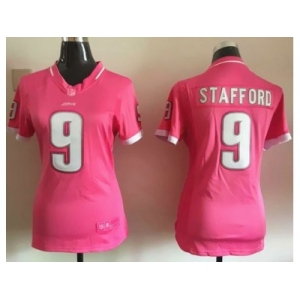Women Nike Detroit Lions #9 Matthew Stafford Pink Jerseys