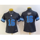 Women's Detroit Lions #16 Jared Goff Black 2024 F.U.S.E. 2nd Alternate Vapor Limited Football Stitched Jersey
