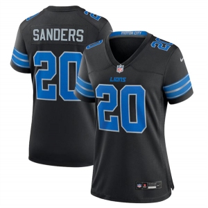 Women's Detroit Lions #20 Barry Sanders Black 2nd Alternate Stitched Jersey