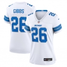 Women's Detroit Lions #26 Jahmyr Gibbs White Stitched Jersey