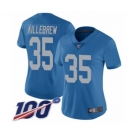 Women's Detroit Lions #35 Miles Killebrew Blue Alternate Vapor Untouchable Limited Player 100th Season Football Jersey