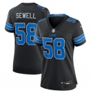 Women's Detroit Lions #58 Penei Sewell Black 2nd Alternate Stitched Jersey