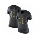 Women's Nike Detroit Lions #11 Marvin Jones Jr Limited Black 2016 Salute to Service NFL Jersey