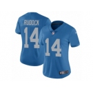 Women's Nike Detroit Lions #14 Jake Rudock Vapor Untouchable Limited Blue Alternate NFL Jersey