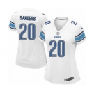 Women's Nike Detroit Lions #20 Barry Sanders Game White NFL Jersey