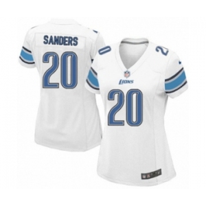 Women's Nike Detroit Lions #20 Barry Sanders Game White NFL Jersey