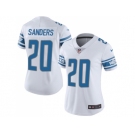 Women's Nike Detroit Lions #20 Barry Sanders White Stitched NFL Limited Jersey