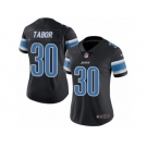 Women's Nike Detroit Lions #30 Teez Tabor Limited Black Rush NFL Jersey