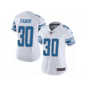 Women's Nike Detroit Lions #30 Teez Tabor Limited White Vapor Untouchable NFL Jersey