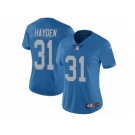 Women's Nike Detroit Lions #31 D.J. Hayden Limited Blue Alternate NFL Jersey