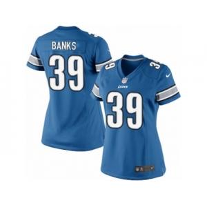 Women's Nike Detroit Lions #39 Johnthan Banks Limited Light Blue Team Color NFL Jersey