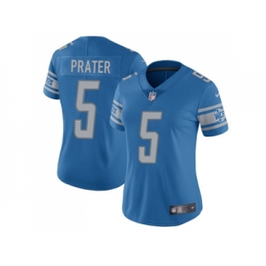 Women's Nike Detroit Lions #5 Matt Prater Light Blue Team Color Stitched NFL Limited Jersey