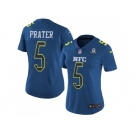 Women's Nike Detroit Lions #5 Matt Prater Navy Stitched NFL Limited NFC 2017 Pro Bowl Jersey
