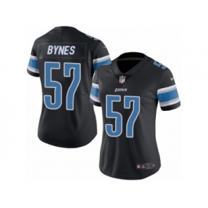 Women's Nike Detroit Lions #57 Josh Bynes Limited Black Rush NFL Jersey