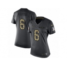 Women's Nike Detroit Lions #6 Sam Martin Limited Black 2016 Salute to Service NFL Jersey