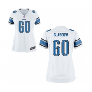 Women's Nike Detroit Lions #60 Graham Glasgow White NFL Jersey