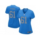 Women's Nike Detroit Lions #61 Kerry Hyder Limited Blue Alternate NFL Jersey