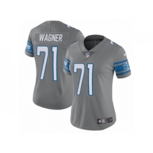Women's Nike Detroit Lions #71 Ricky Wagner Limited Steel Rush NFL Jersey