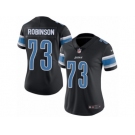 Women's Nike Detroit Lions #73 Greg Robinson Limited Black Rush NFL Jersey