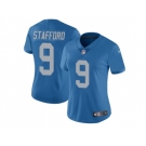 Women's Nike Detroit Lions #9 Matthew Stafford Blue Throwback Stitched NFL Limited Jersey