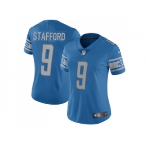 Women's Nike Detroit Lions #9 Matthew Stafford Light Blue Team Color Stitched NFL Limited Jersey