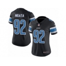 Women's Nike Detroit Lions #92 Haloti Ngata Limited Black Rush NFL Jersey