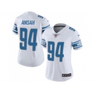 Women's Nike Detroit Lions #94 Ziggy Ansah White Stitched NFL Limited Jersey