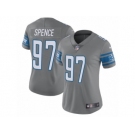 Women's Nike Detroit Lions #97 Akeem Spence Limited Steel Rush NFL Jersey