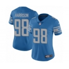 Women's Nike Detroit Lions #98 Damon Harrison Blue Team Color Vapor Untouchable Limited Player NFL Jersey