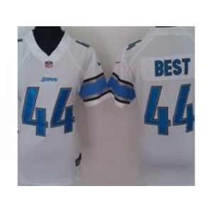 nike women nfl jersey detroit lions #44 jahvid best white[nike]