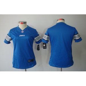 nike women nfl jersey detroit lions blank blue[nike limited]