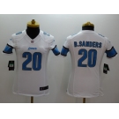 nike women nfl jerseys detroit lions #20 b.sanders white[nike]