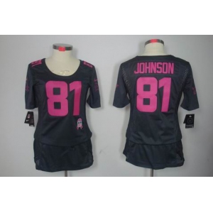 nike women nfl jerseys detroit lions #81 calvin johnson dk.grey[breast cancer awareness]