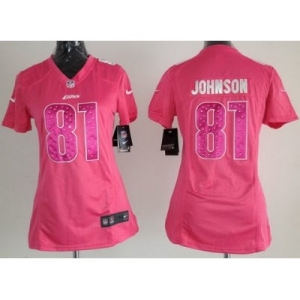 nike women nfl jerseys detroit lions #81 calvin johnson pink[nike]