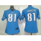 nike women nfl jerseys detroit lions #81 johnson blue[nike]